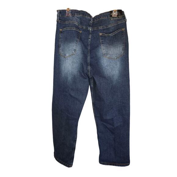 DKNY WAVERLY JEANS STRAIGHT LEG WAIST 32 SIZE 14 STRETCH  BLUE DENIM - Picture 2 of 7